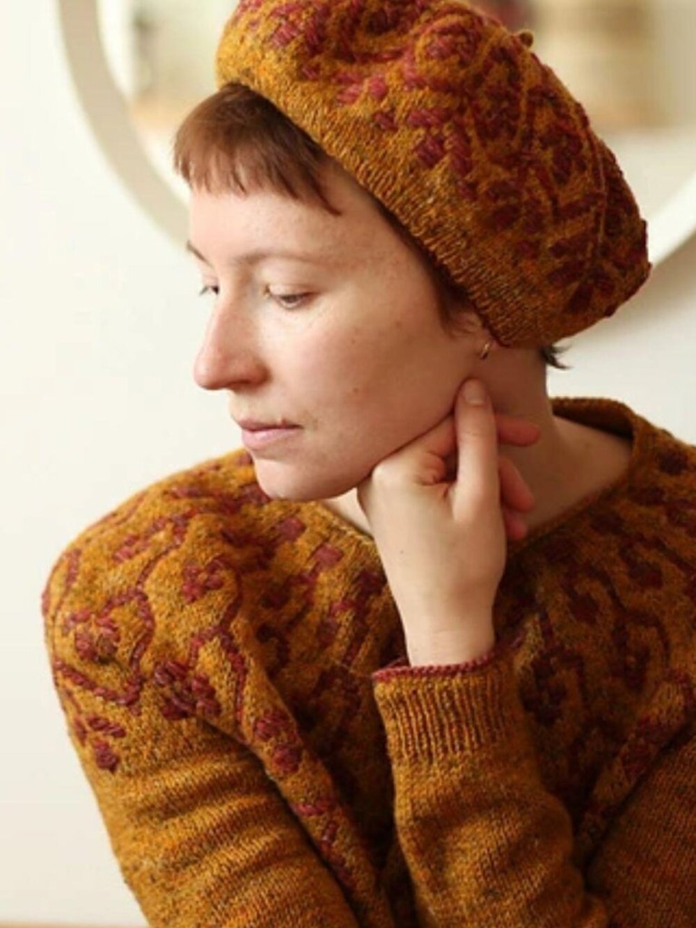Handknit beret